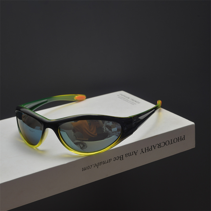 Trendy Summer Millennial Style Street Photography Sunglasses for Small Faces - Colorful Slimming Cycling Shades for Men and Women