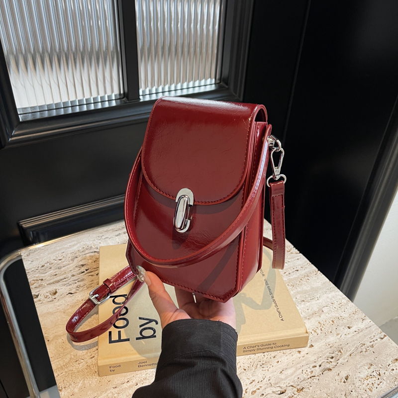 Trendy Textured Small Square Handbag for Women - Casual Versatile Phone Bag, 2025 Fashion Must-Have