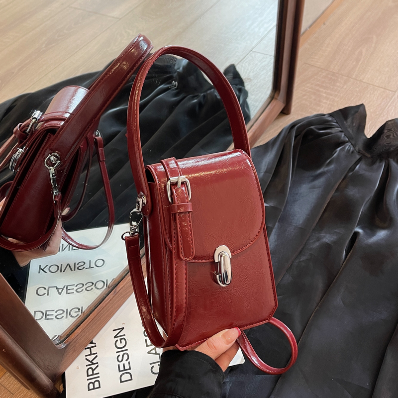 Trendy Textured Small Square Handbag for Women - Casual Versatile Phone Bag, 2025 Fashion Must-Have