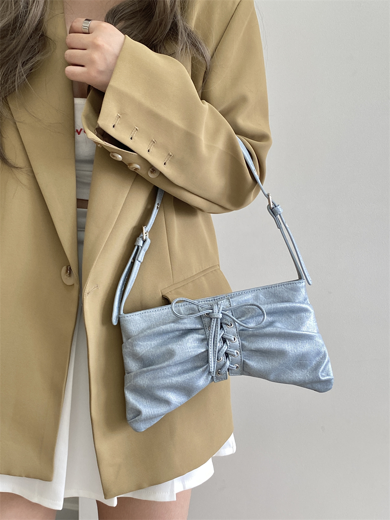 Trendy Wrinkled Underarm Bag for Women - High-End Feel, Handheld & Shoulder Small Bag, 2025 Niche Design, Chic Fashion Accessory