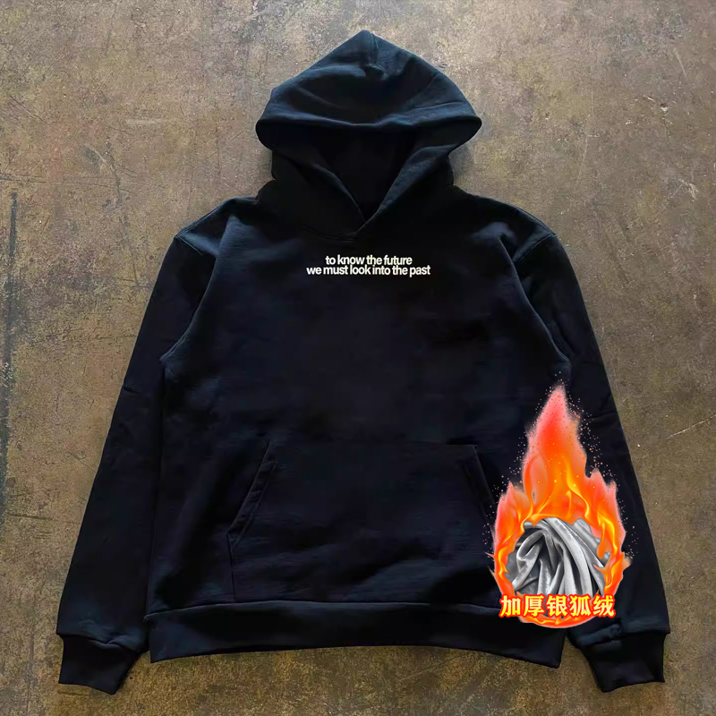 Unisex Amekaji Style Loose Hoodie - Trendy INS-Inspired Heavy 400g Sweatshirt for Charity, Casual Fashion Essential