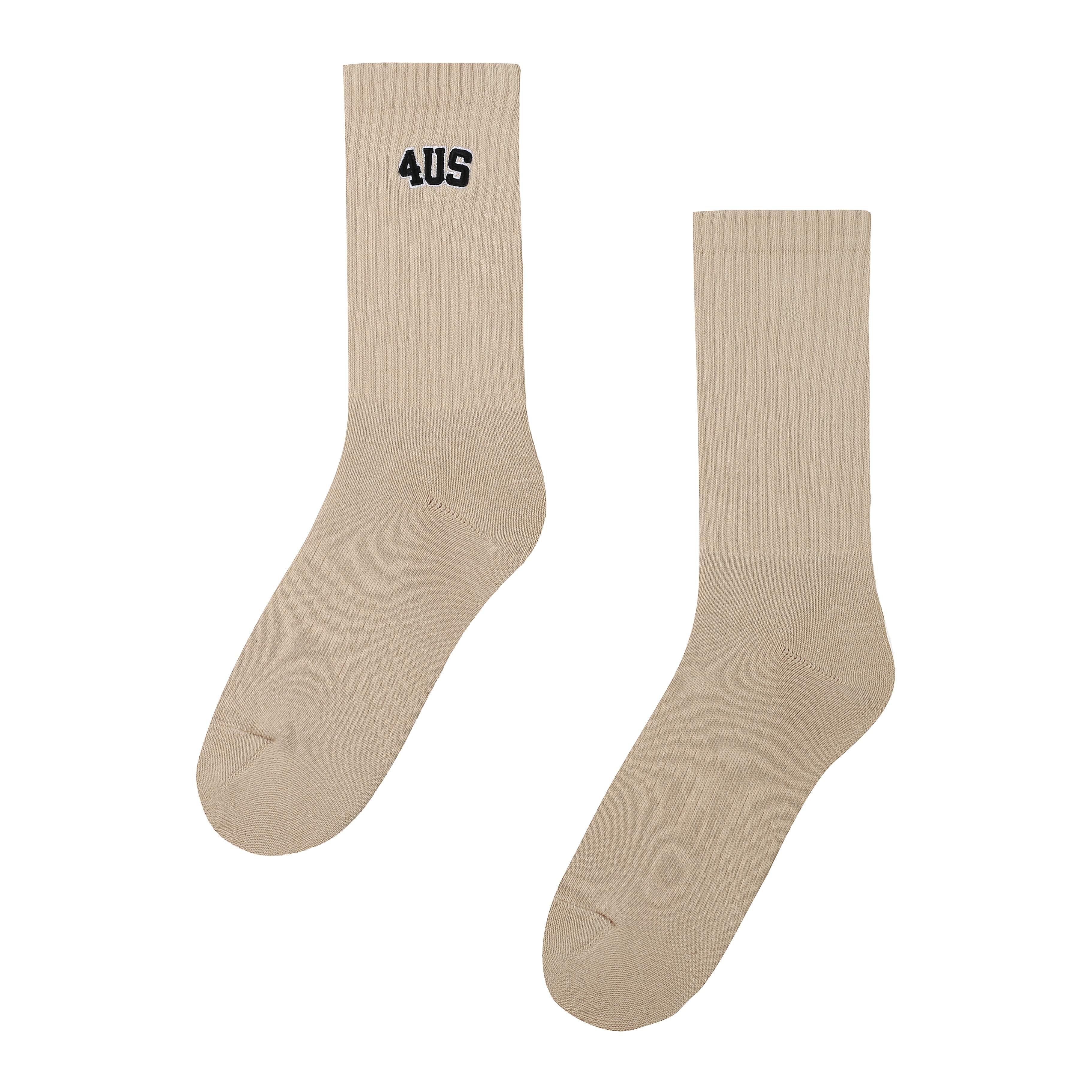Unisex Mid-Calf Long Socks with Logo Letter Design - National Trend, Pure Cotton, Towel Bottom, 2023 Fashion Essential