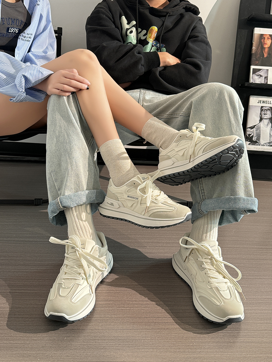 Unisex Summer Mesh Sneakers - Breathable Soft Sole White Sports Shoes, Versatile Dad Shoes for Casual and Active Wear