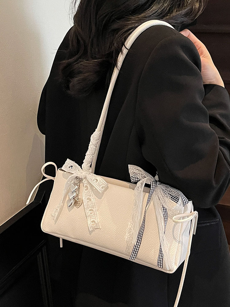 Versatile Minimalist Bow Shoulder Bag for Women - 2025 Summer High-End Commuting Underarm Tote