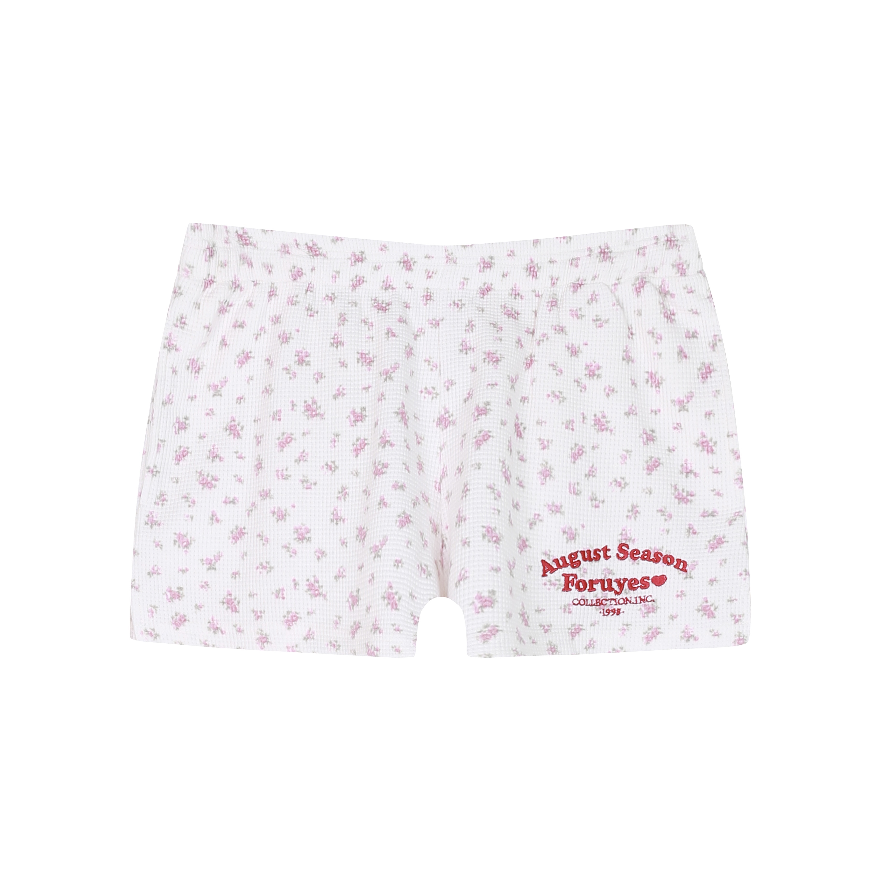 Vintage American Campus Style Embroidered Floral Women's Casual Shorts - Trendy Slim Fit for 90s Inspired Fashion