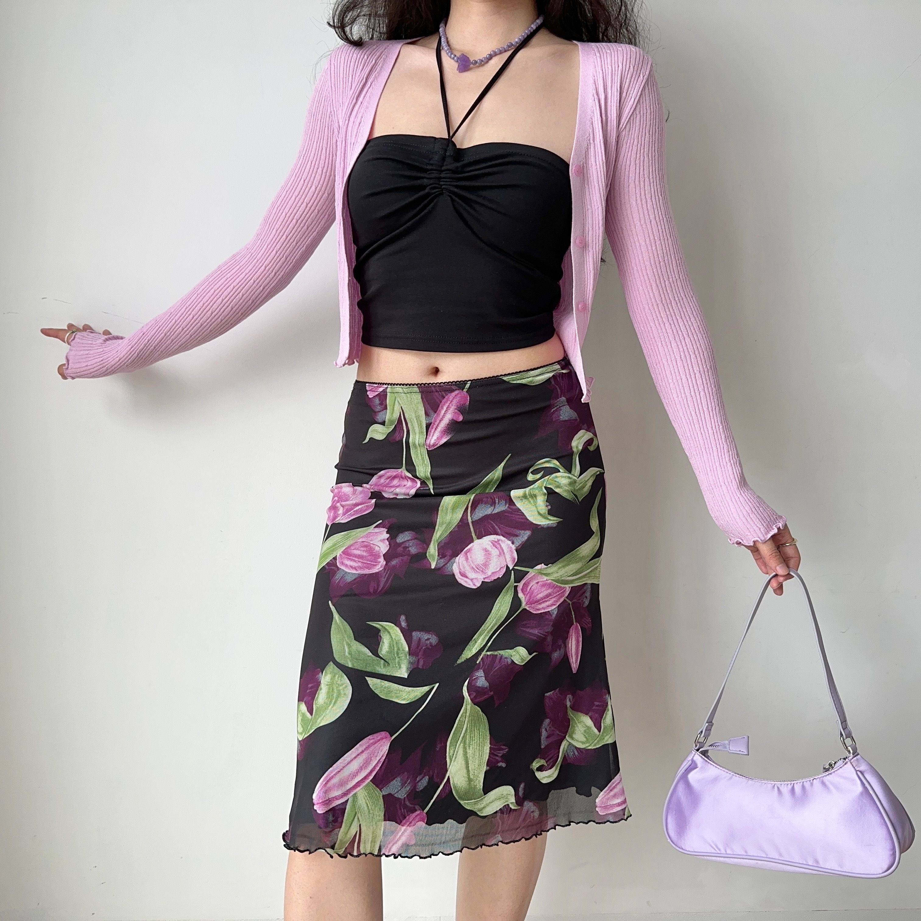 Vintage Floral Fish Tail Skirt for Women - A-line Lace Short Skirt in European and American Style, Perfect for Summer Outfits