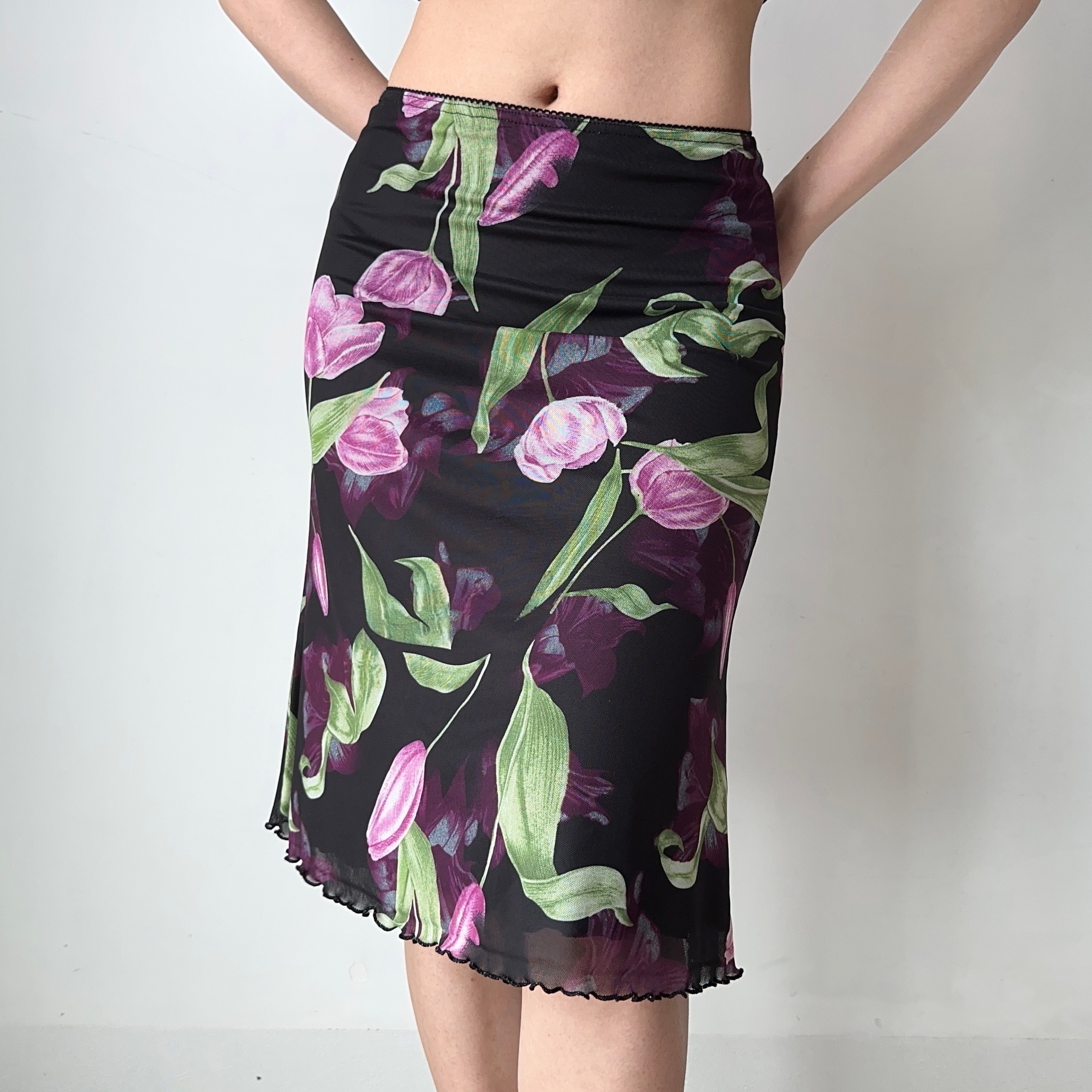 Vintage Floral Fish Tail Skirt for Women - A-line Lace Short Skirt in European and American Style, Perfect for Summer Outfits