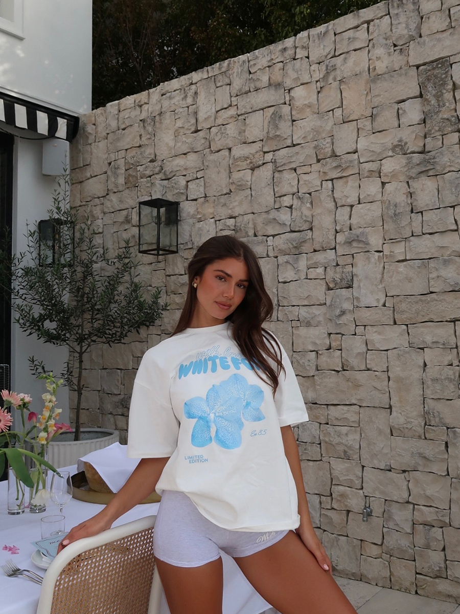 Vintage Floral Print Oversized Cotton Short-Sleeve T-Shirt for Women - American Retro Style, Trendy European Fashion