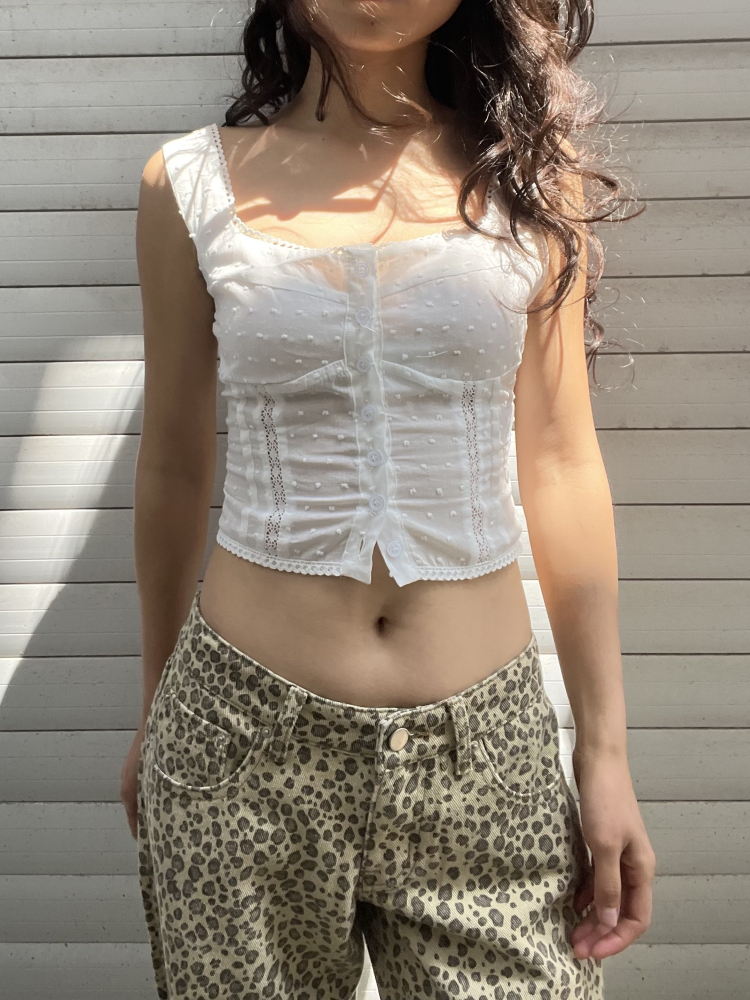 Vintage French Style Waist-Cinching Slim Sexy Square Neck Vest Tank Top for Women - 2025 Trendy Fashion Essential