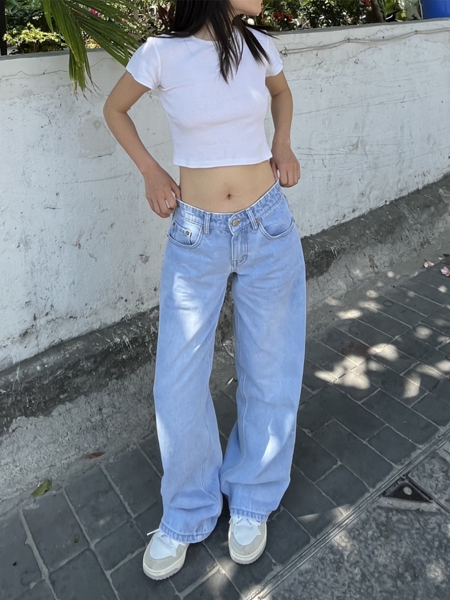 Vintage High-Quality Retro High-Rise Straight Loose-Fit Slimming Washed Denim Jeans for Women - Classic 90s Style