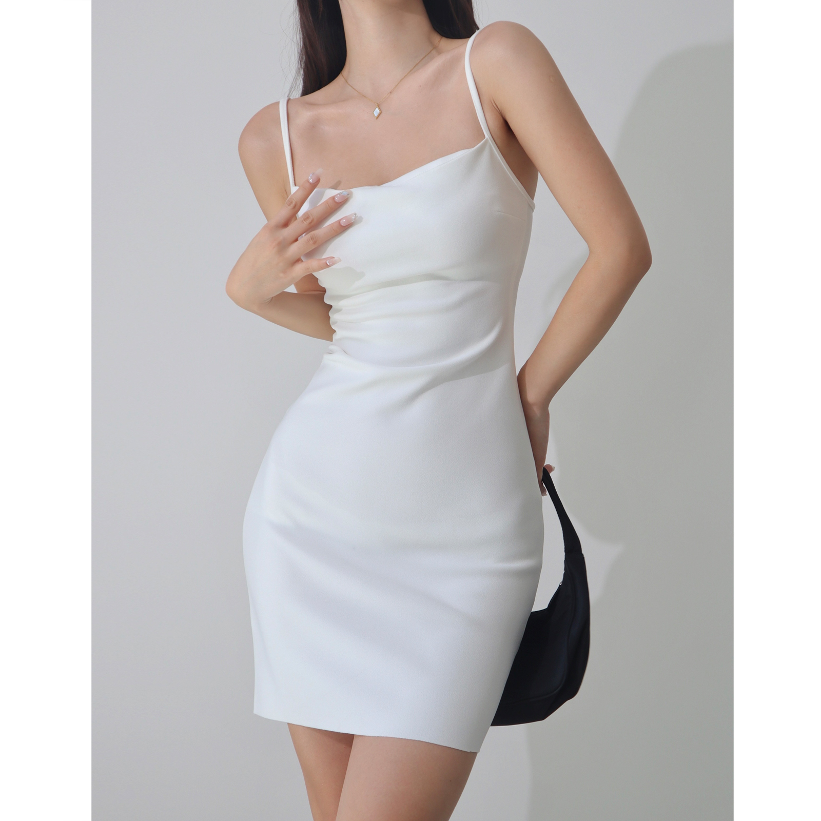 Vintage Off-The-Shoulder Bodycon Dress - Sexy Slim-Fit Mini Skirt with Elastic Waist - European & American Style Fashion