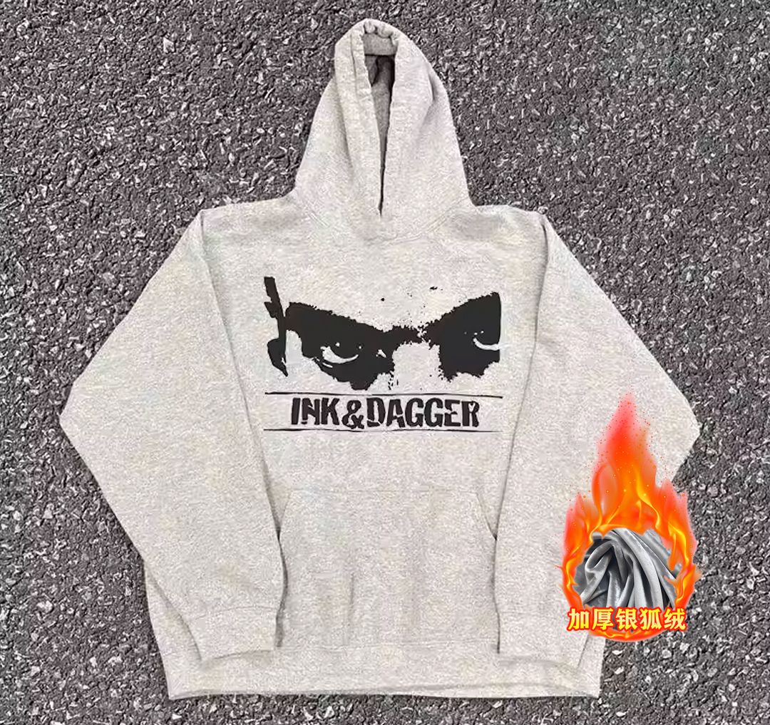 Vintage Philadelphia Punk Band Heavyweight Hoodie for Couples - 400g Loose Fit Charity Design