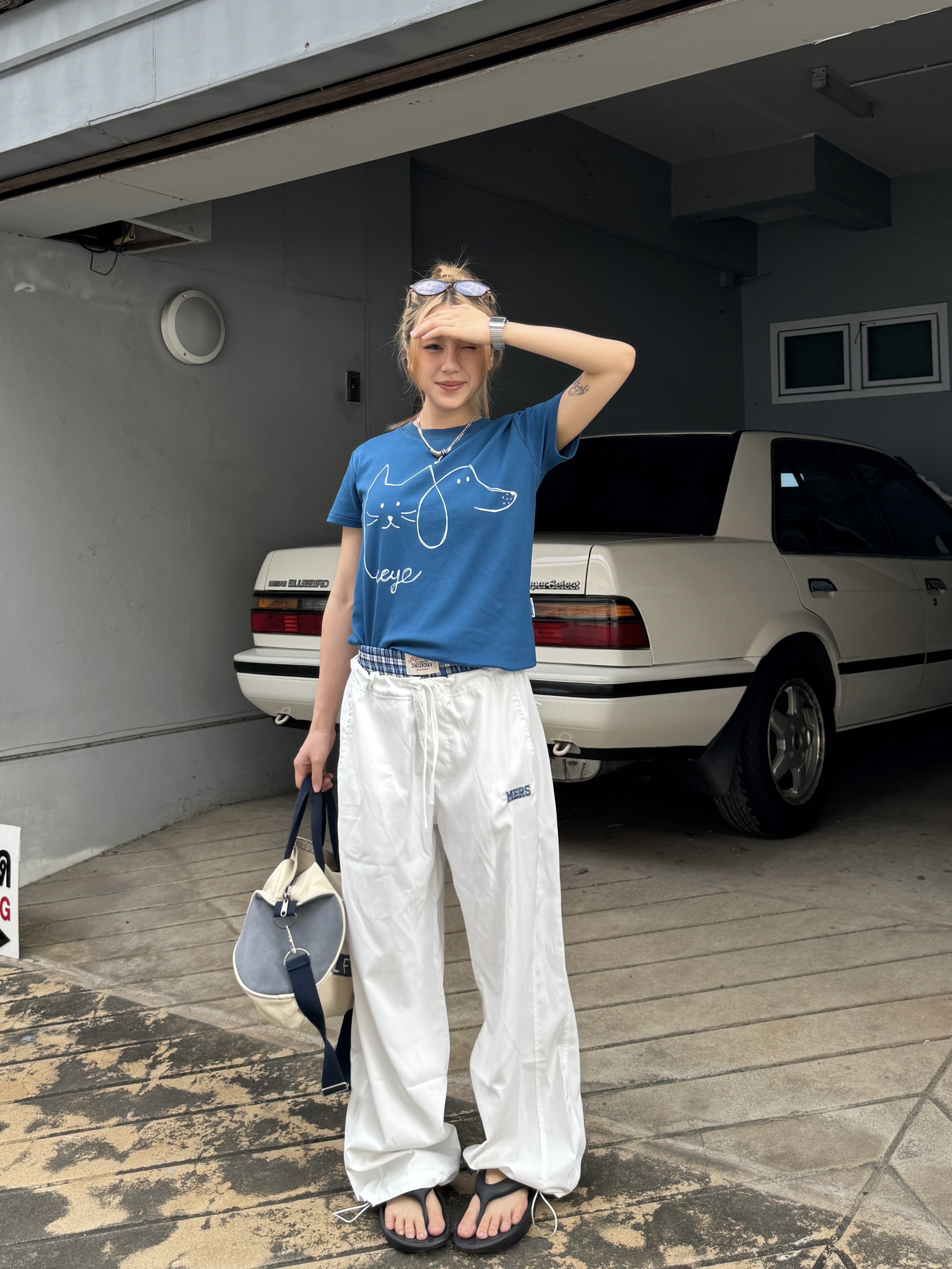 Vintage Plaid Wide-Leg Casual Pants for Summer - Unisex Loose Fit, Quick-Dry, Belted American Style Sportswear