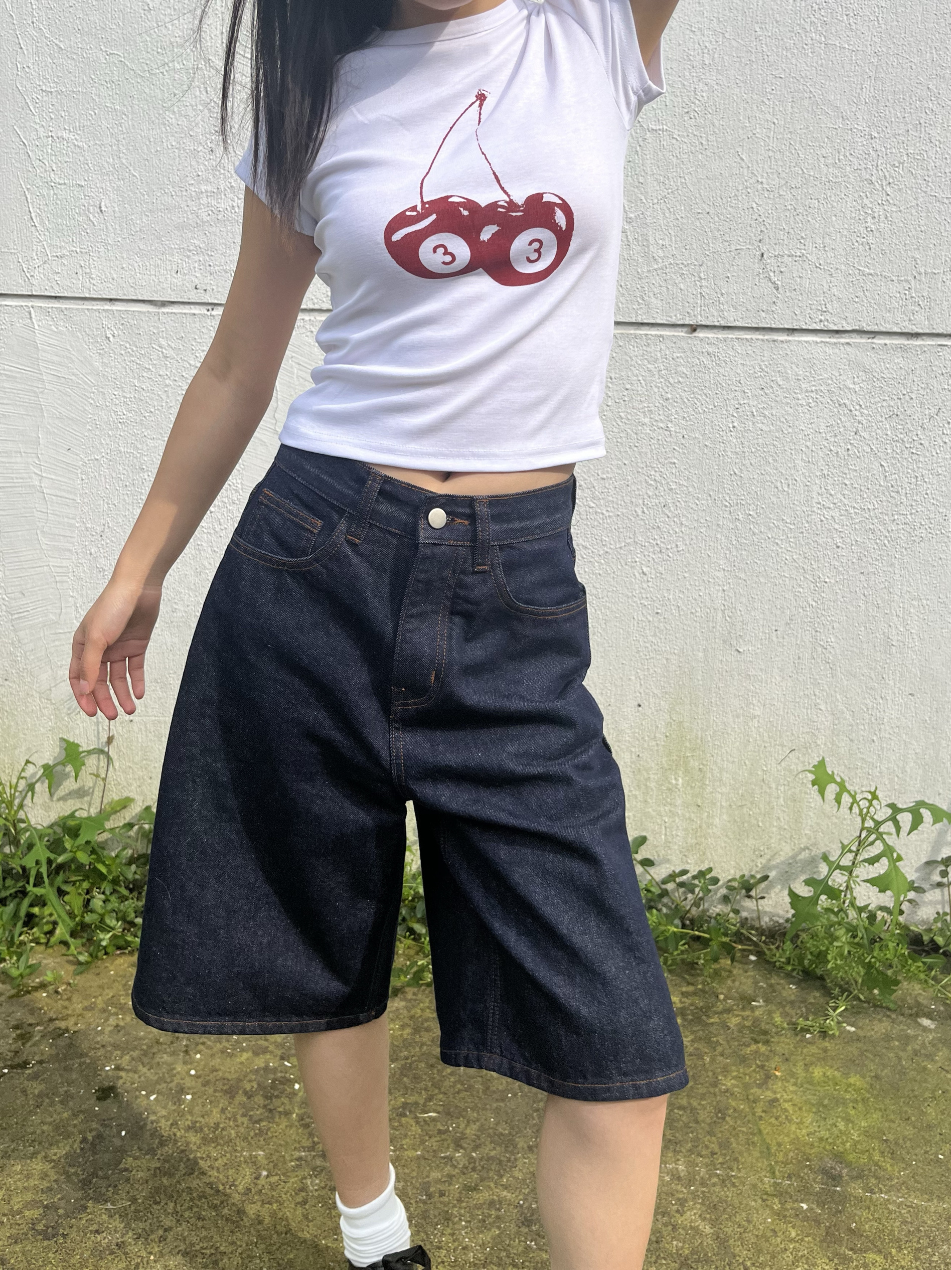Vintage Street Style Five-Point Denim Shorts for Women, Slim Fit Boyfriend Capris, Casual American Fashion, Summer Essential