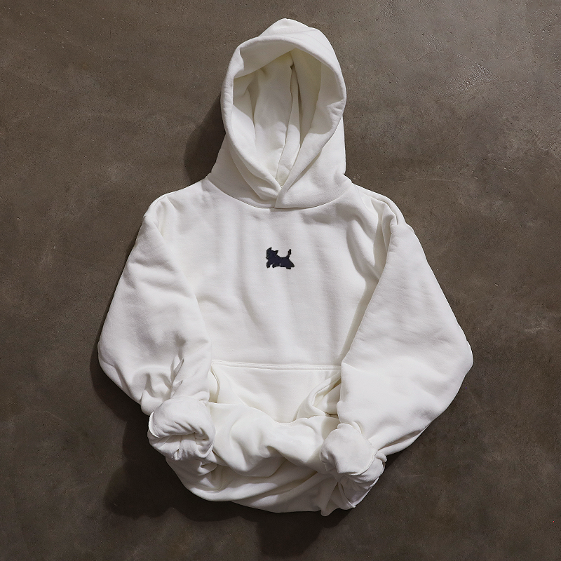 Warm Silver Fox Fleece Long Sleeve Hooded Sweatshirt for Women - Thick American Style, Cozy and Stylish Fall Essential