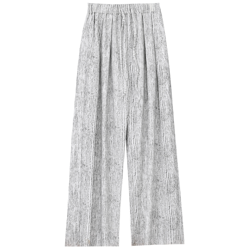 White Wide-Leg Pants for Women - Casual Loose-Fit Sweatpants, Slim Straight Leg, Perfect for Autumn Winter 2024 Fashion