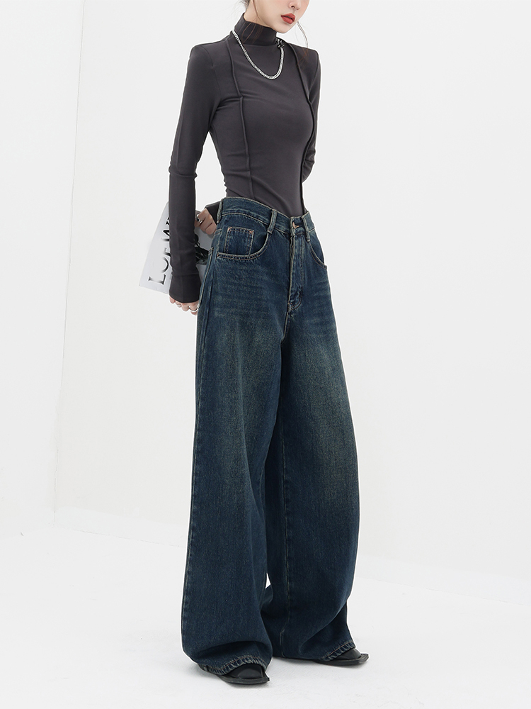 Wide-Leg Jeans for Women - Ideal Fit for Height Above 163CM - Trendy Y2K Style
