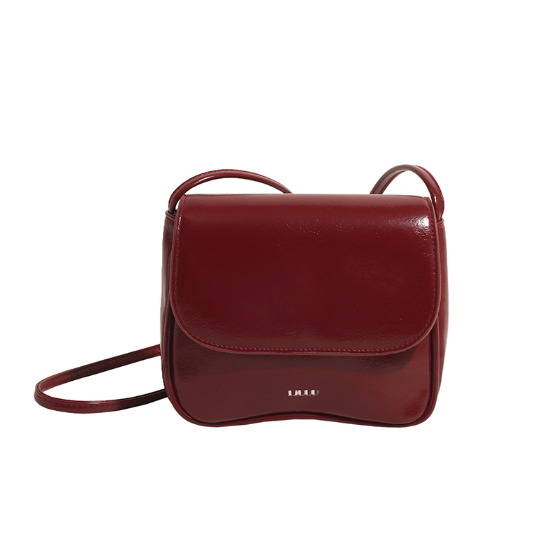 Wine Red Small Square Crossbody Bag for Women - 2025 Summer High-End Versatile Casual Mobile Phone Bag