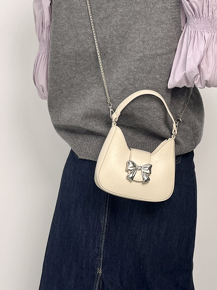 Women's Bowknot Chain Bag - Japanese & Korean Style Crossbody Handheld Small Bag - Fresh 2025 Design for Trendy Fashion
