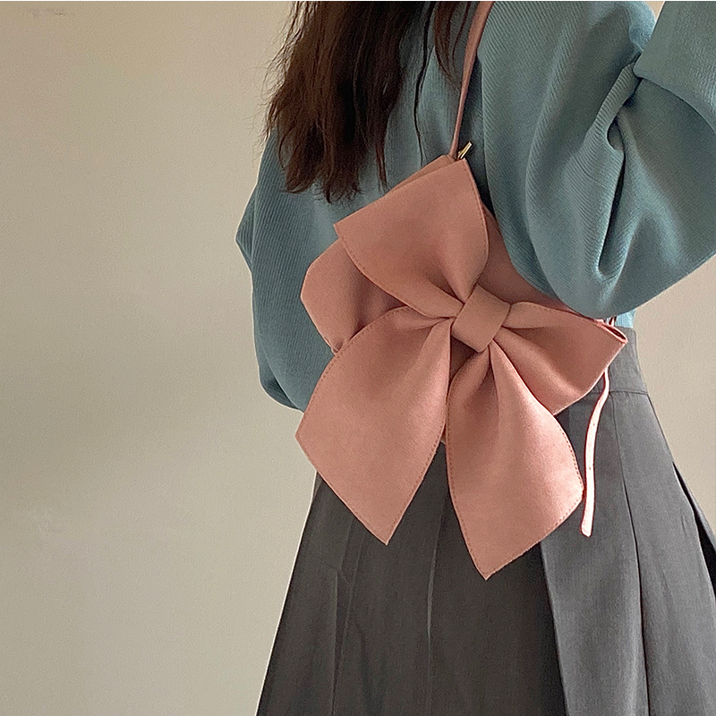 Women's Cute Big Bow Underarm Bag - Niche Design Shoulder Tote for Spring & Summer, Trendy Chic Style