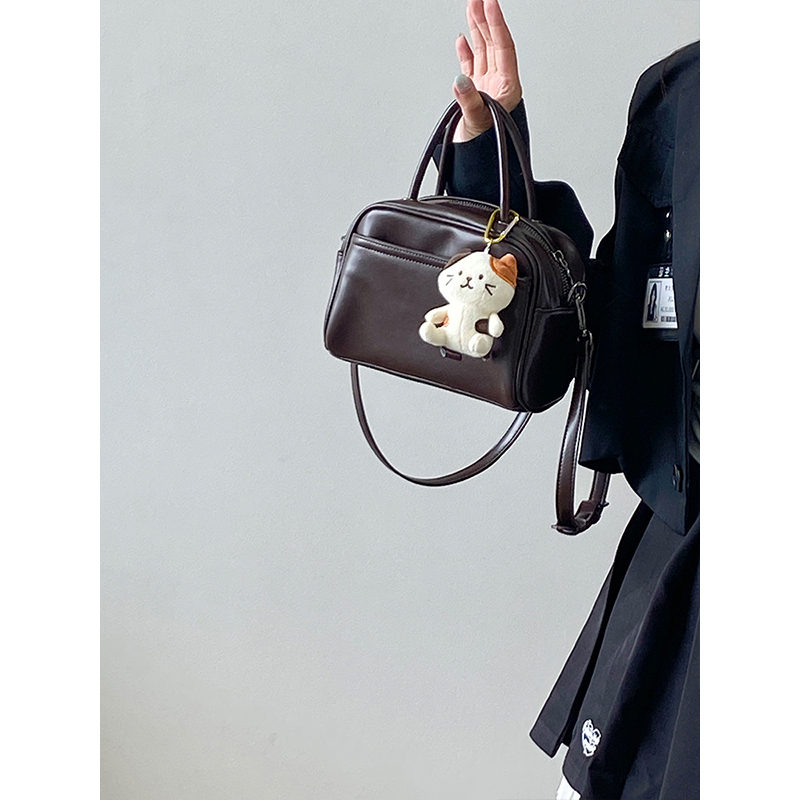 Women's High-End Retro Boston Bag - Lightweight Korean Style Crossbody Shoulder Handbag for 2025 Fashion