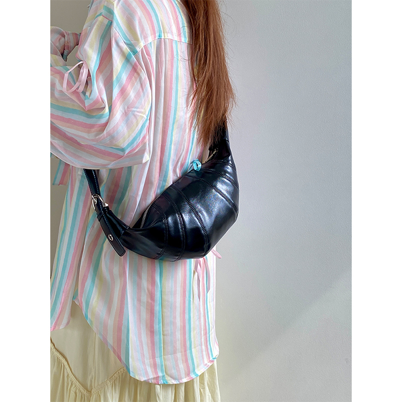 Women's Korean Style Versatile Croissant Horn Bag - High-End Dumpling Shoulder Crossbody Small Bag for 2025 Fashion Trends