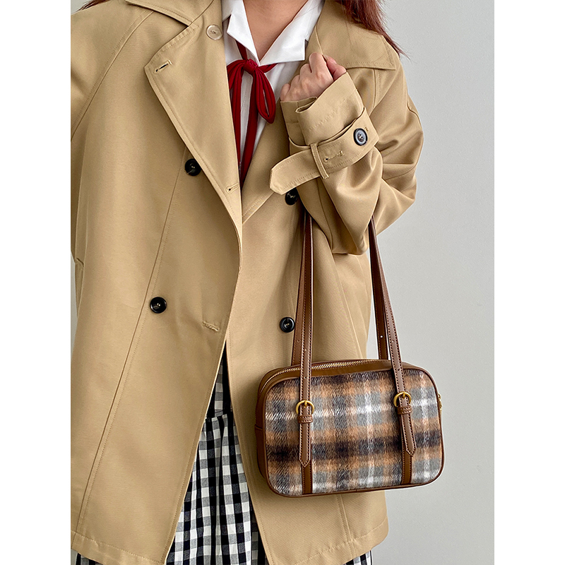 Women's Large Capacity Retro Plaid Tote Bag - Spring Summer Shoulder Underarm Bag for 2025 Fashion