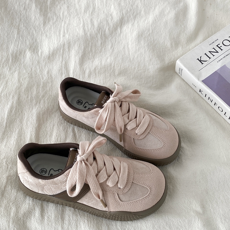 Women's Pink Platform Sneakers - Ugly Cute Big Head Design, Thick-Soled Casual Sports Shoes, 2025 Spring Style