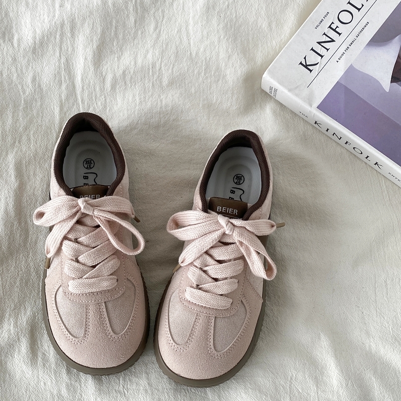 Women's Pink Platform Sneakers - Ugly Cute Big Head Design, Thick-Soled Casual Sports Shoes, 2025 Spring Style