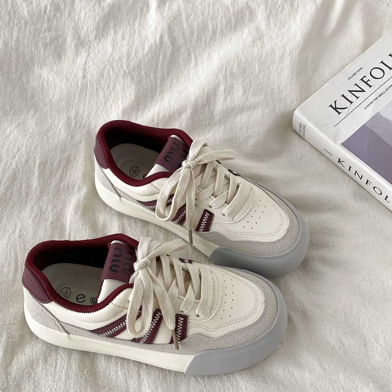 Women's Retro Color-Block Thick-Soled Sneakers - Versatile Casual Sports Shoes for 2025