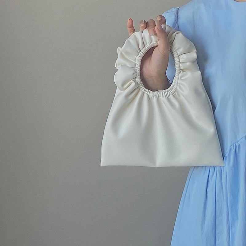 Women's Ruffled Cloud Handheld Mini Bag - Cute Spring/Summer Design for 2025, Trendy Niche Style