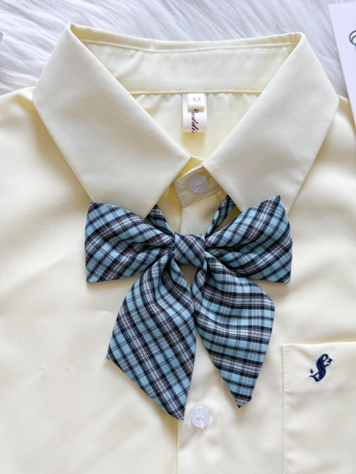 Women's Sailor Outfit Accessory - Versatile Bow Tie Collar Skirt - Pudding Bear Inspired JK Bowknot College Style Uniform