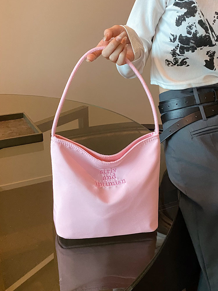 Women's Spring Summer Oxford Cloth Small Square Handbag - 2025 Fashion Versatile Underarm Bag for Fresh Style