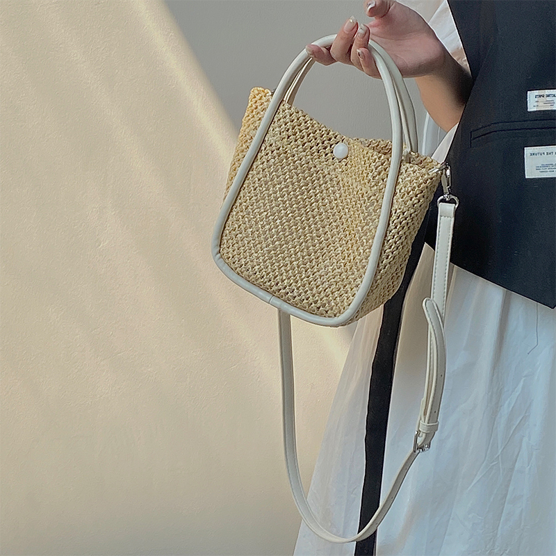 Women's Spring Summer Small Bucket Bag - Niche Design Shoulder Crossbody Handbag with Matching Mother Bag