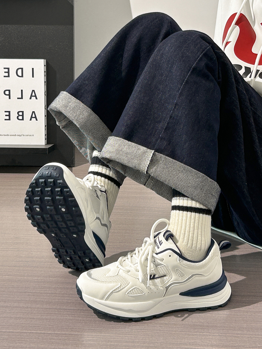 Women's Summer Mesh Breathable Casual Sports Shoes, Versatile Soft-Soled White Dad Sneakers, Korean Style for Students