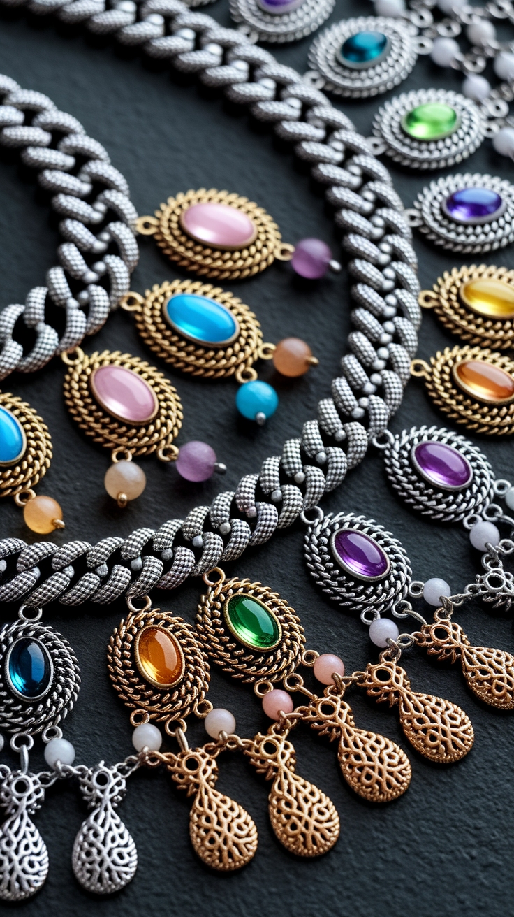 Chainmail Necklace Patterns to Try This Season outfit idea