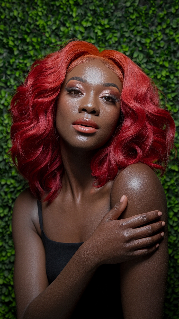 Cherry Red Hair Dark Skin: A Perfect Match outfit idea