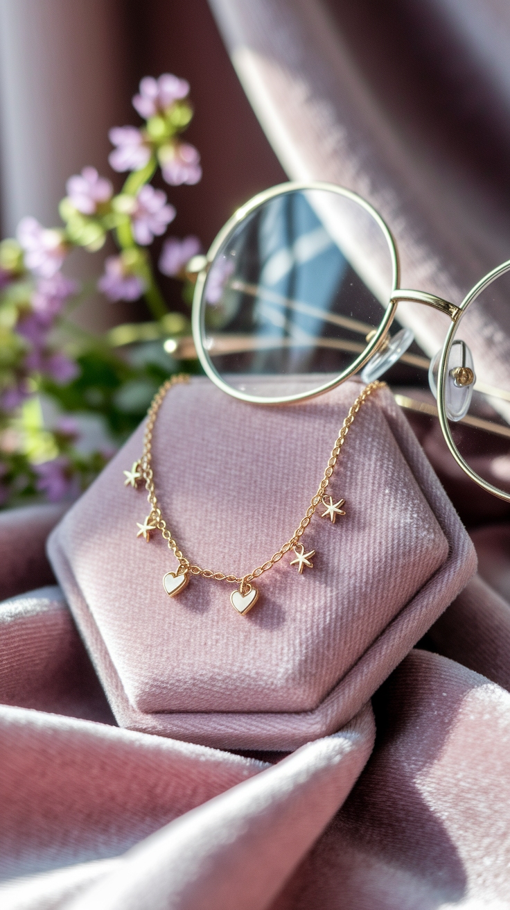 Accessorizing with a Dainty Charm Necklace outfit idea