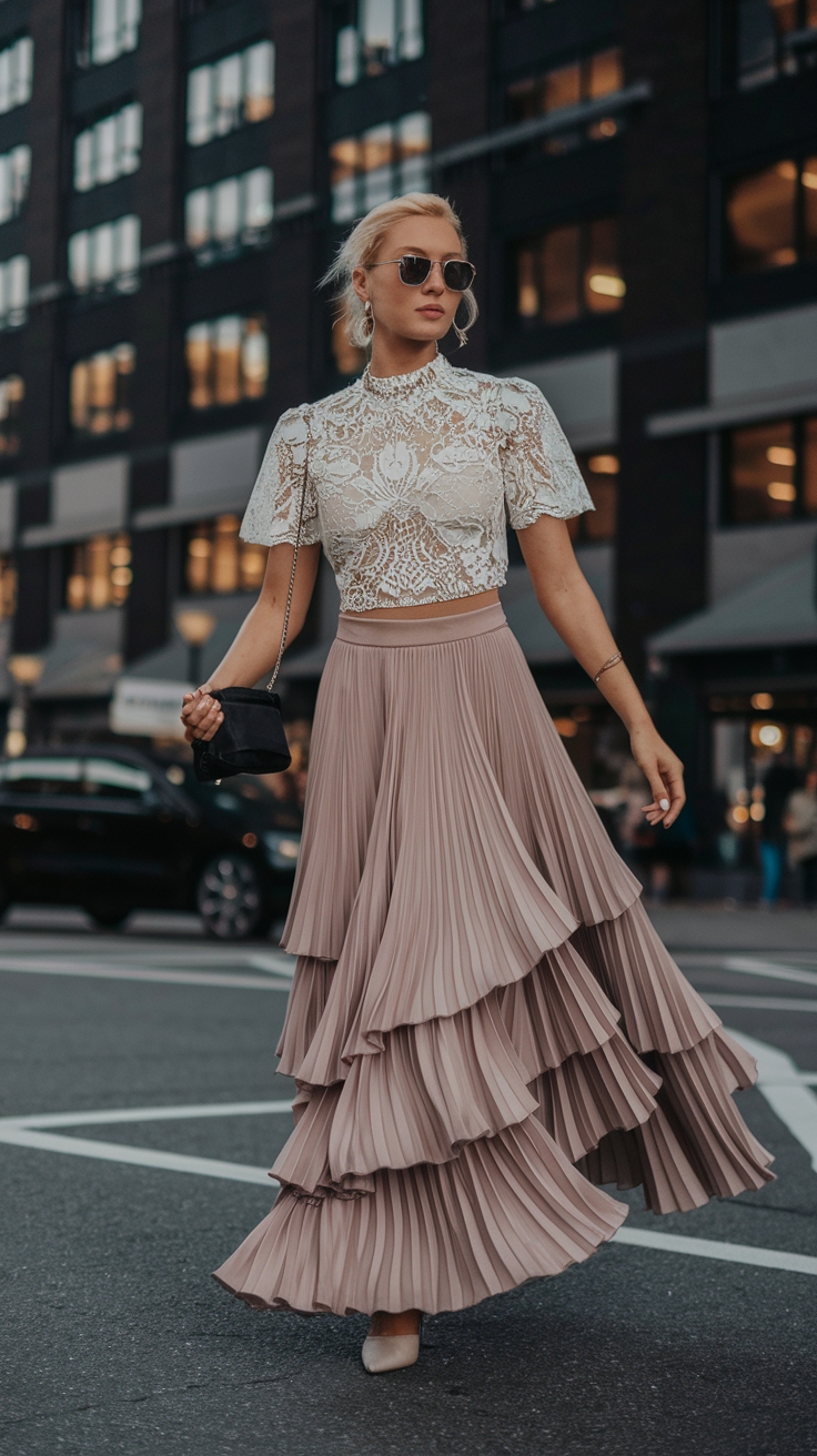 Creating a Chic Lace Top Skirt Outfit for Any Occasion outfit idea