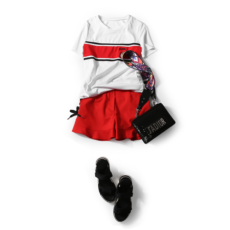 2025 Summer Women's Fashion Cross-Strap Ruffled Wide-Leg Casual Shorts - Versatile Chic Style for Y2K and European Trends