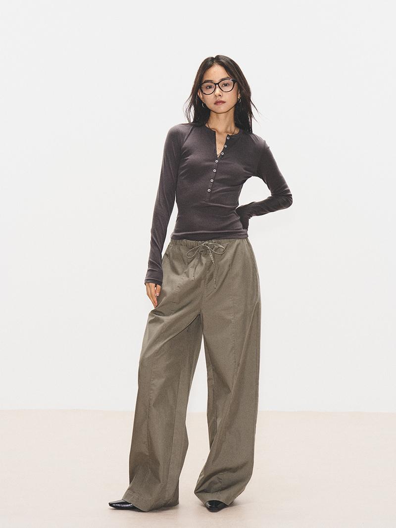 2025 Women's Basic Straight Leg Work Pants - Loose Wide Leg Casual Trousers for Everyday Wear