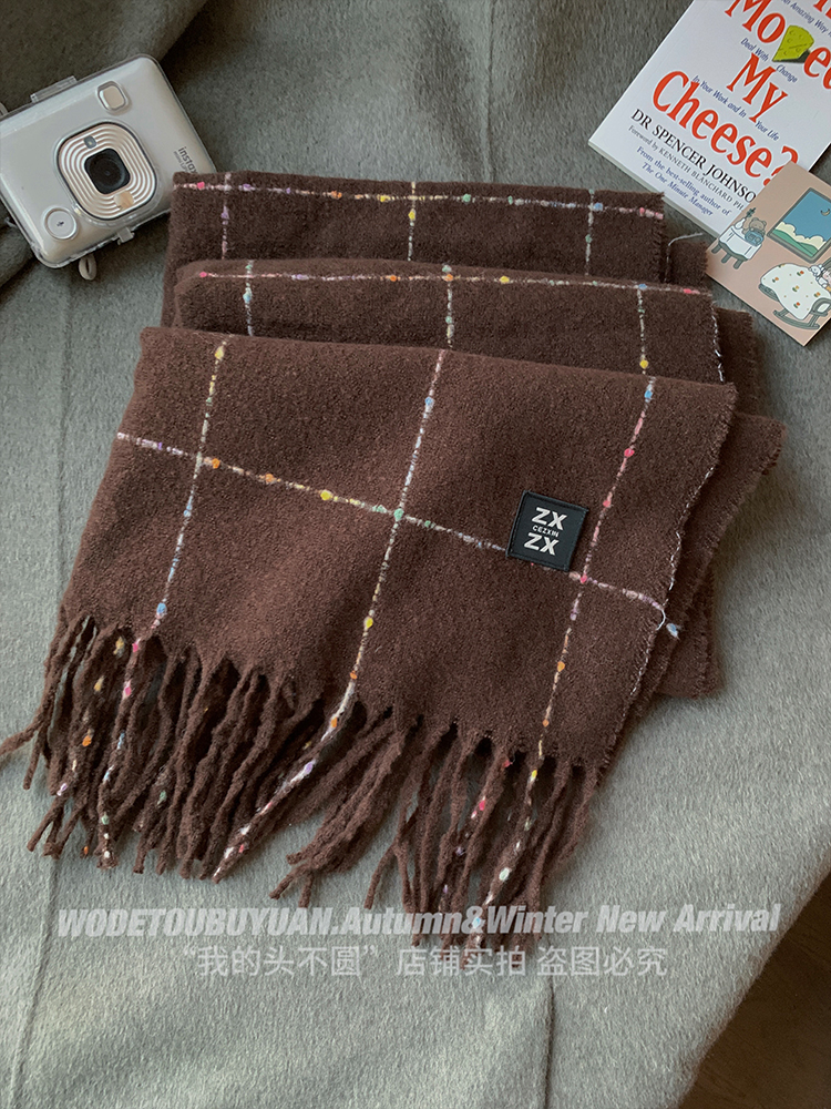 2025 Women's Imitation Cashmere Scarf - Plaid High-End Shawl Neck Warmer for Autumn and Winter Fashion Trend