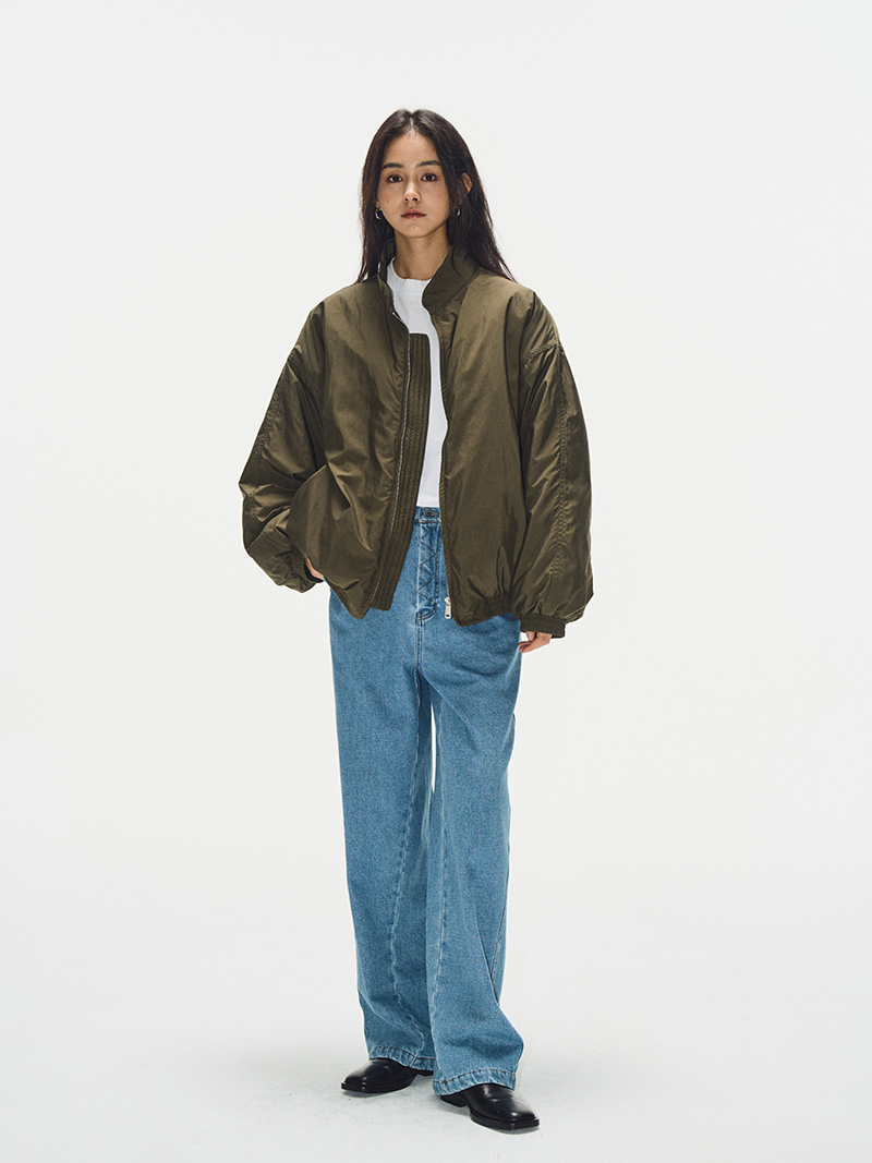 2025 Women's Oversized Military Green Pilot Down Jacket â€“ Trendy American-Style Puffer Coat