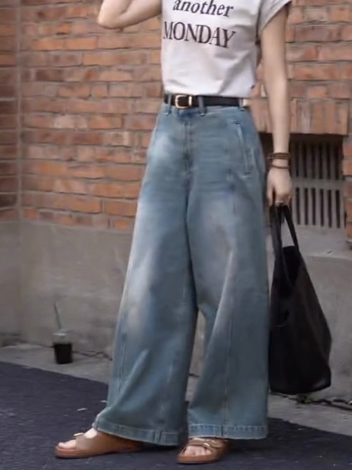 American Retro High Street High-Waisted Slim Straight Wide-Leg Jeans for Women - Trendy Summer Fashion 2025