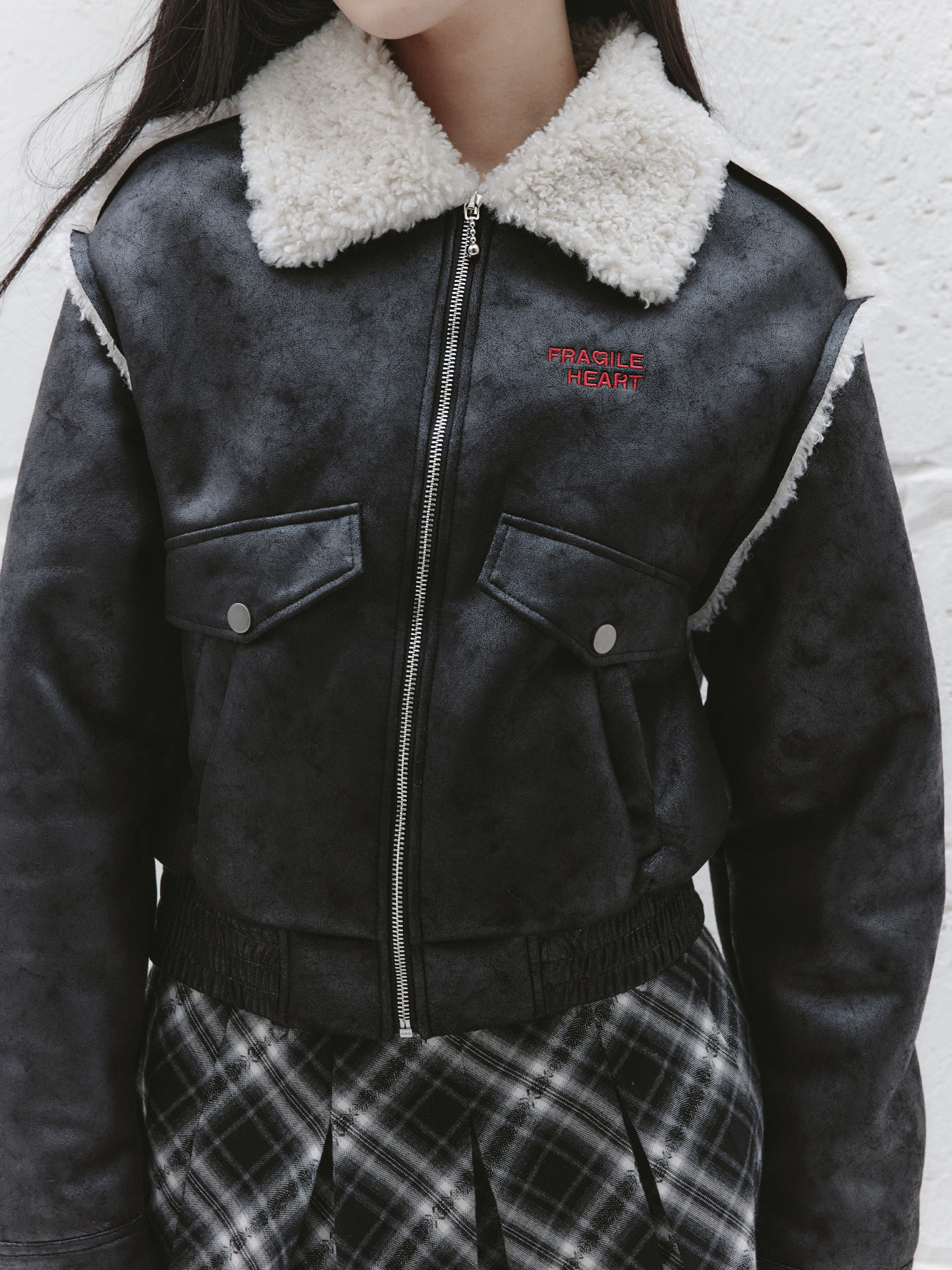 Black Leather Jacket with Fur Trim - Sweet Cool Style for Spring/Summer - Trendy 90s Inspired Outerwear