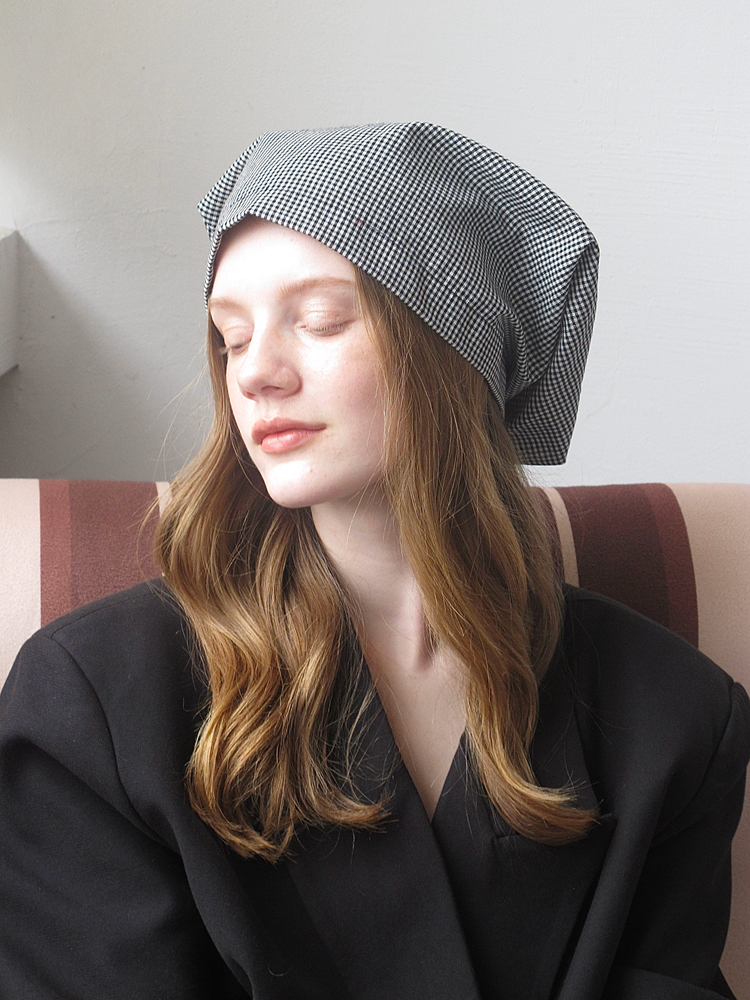 Checkered Beret Hat for Women - French Style Fluffy Foldable Hat, Versatile & Face-Enhancing for Spring Outings