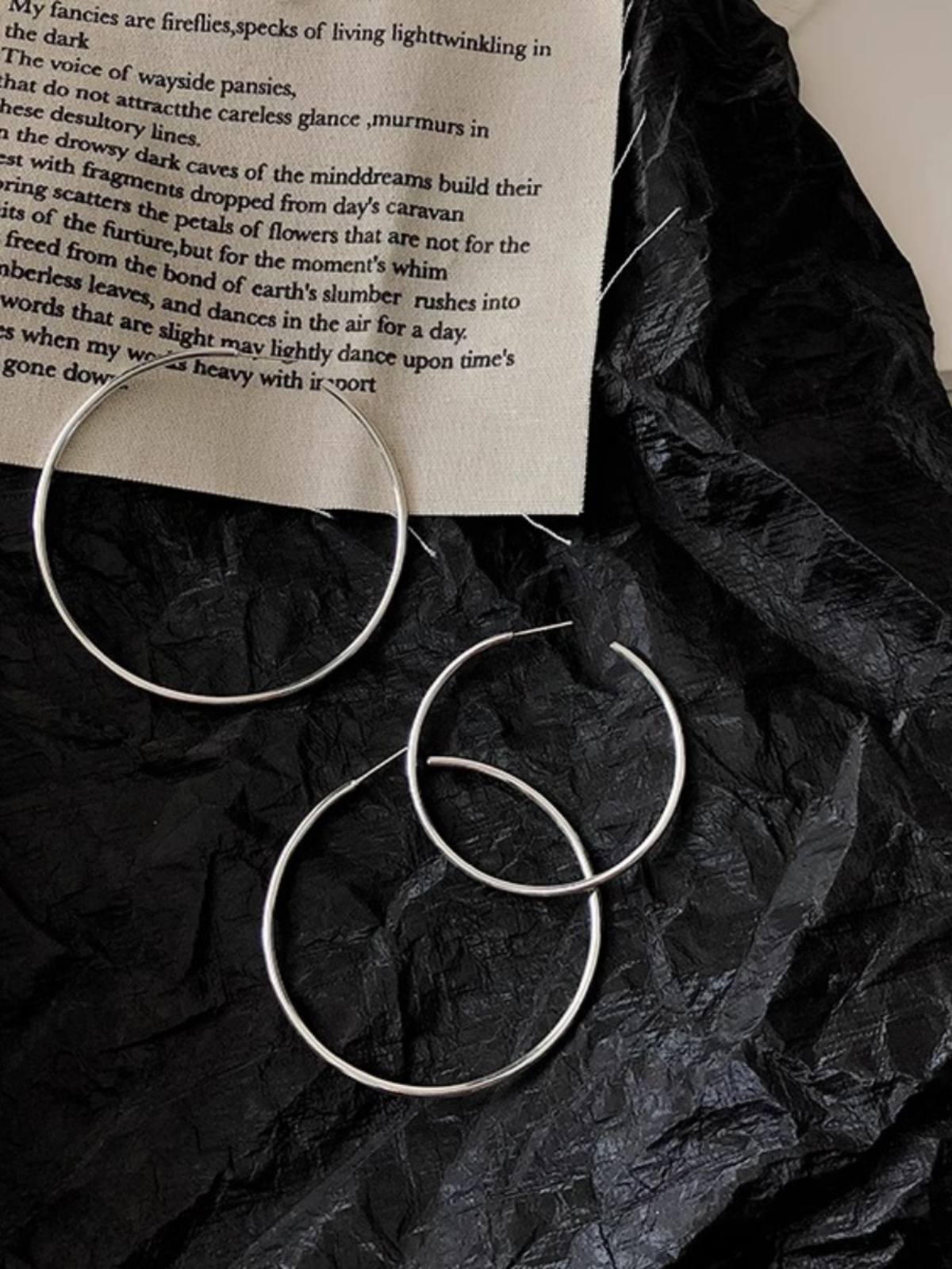 Chic 925 Sterling Silver Needle Big Hoop Earrings - European American Style Large Hoops for Elegant Ear Accessories