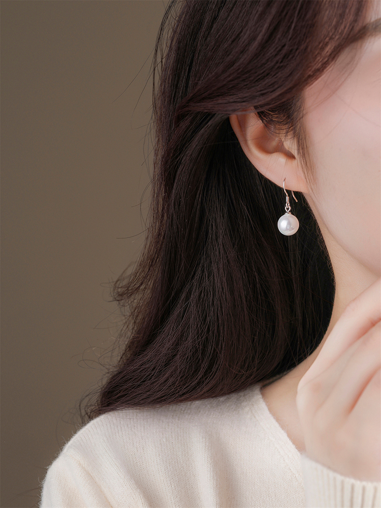 Classy S925 Sterling Silver Pearl Tassel Drop Earrings for Women, Elegant Fashion Jewelry, Chic Statement Accessory