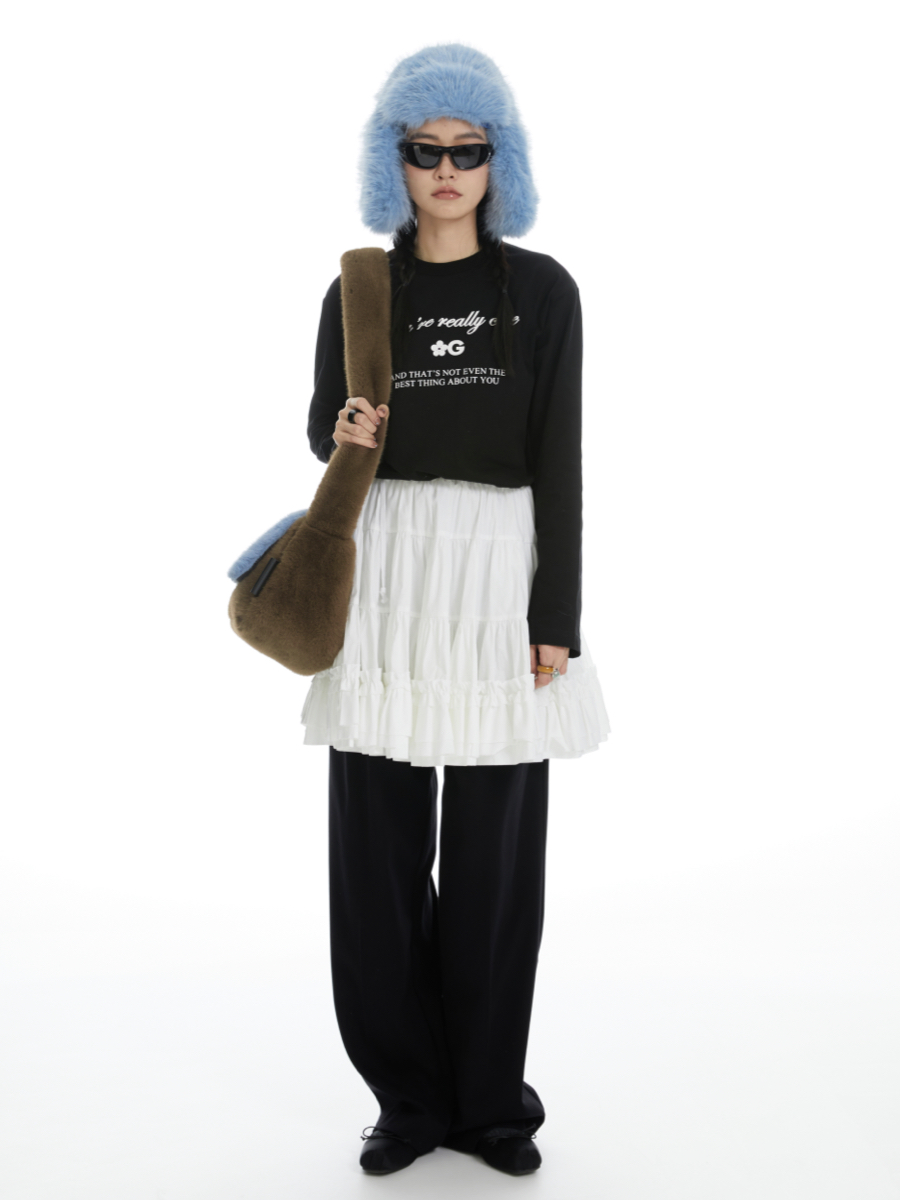Color-Block Flap Fur Bag in Soft Imitation Rabbit Fur - Trendy Y2K Style Handbag for Chic Outfits