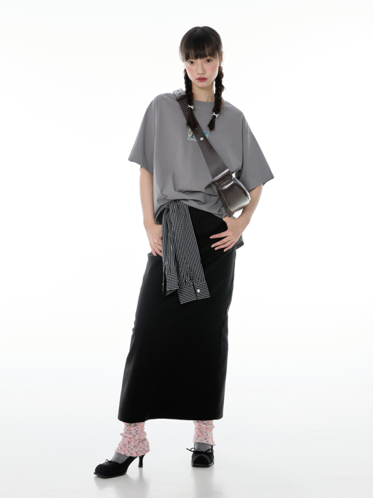 Color Block Half Moon Shoulder Crossbody Bag in Cowhide - Trendy Rock Baked Biscuit Style for Y2K and 90s Fashion Lovers